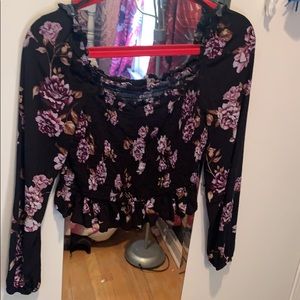 long sleeve crop top